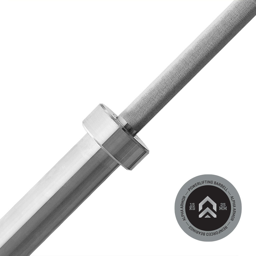 POWERLIFTING BAR HARD CHROME ALPHA ARMOR ®
