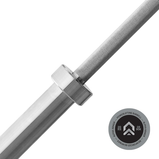POWERLIFTING BAR HARD CHROME ALPHA ARMOR ®