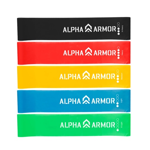 [BRMAA5P] BANDAS DE RESISTENCIA MULTIFUNCIONAL ALPHA ARMOR® SET 5 PZAS