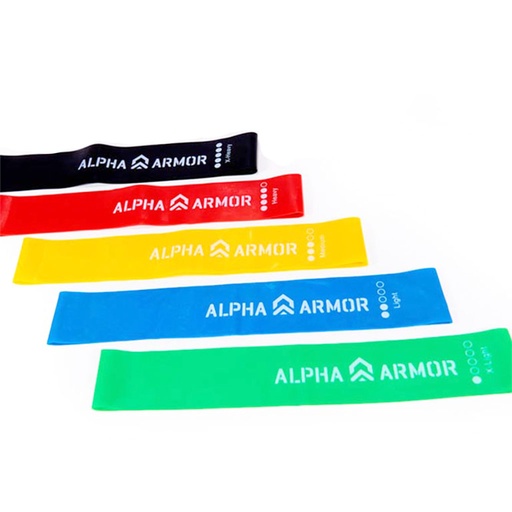 [BRMAA5P] BANDAS DE RESISTENCIA MULTIFUNCIONAL ALPHA ARMOR® SET 5 PZAS