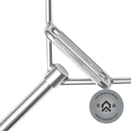 [BHCAA30K] BARRA HEXAGONAL CROMADA ALPHA ARMOR ®